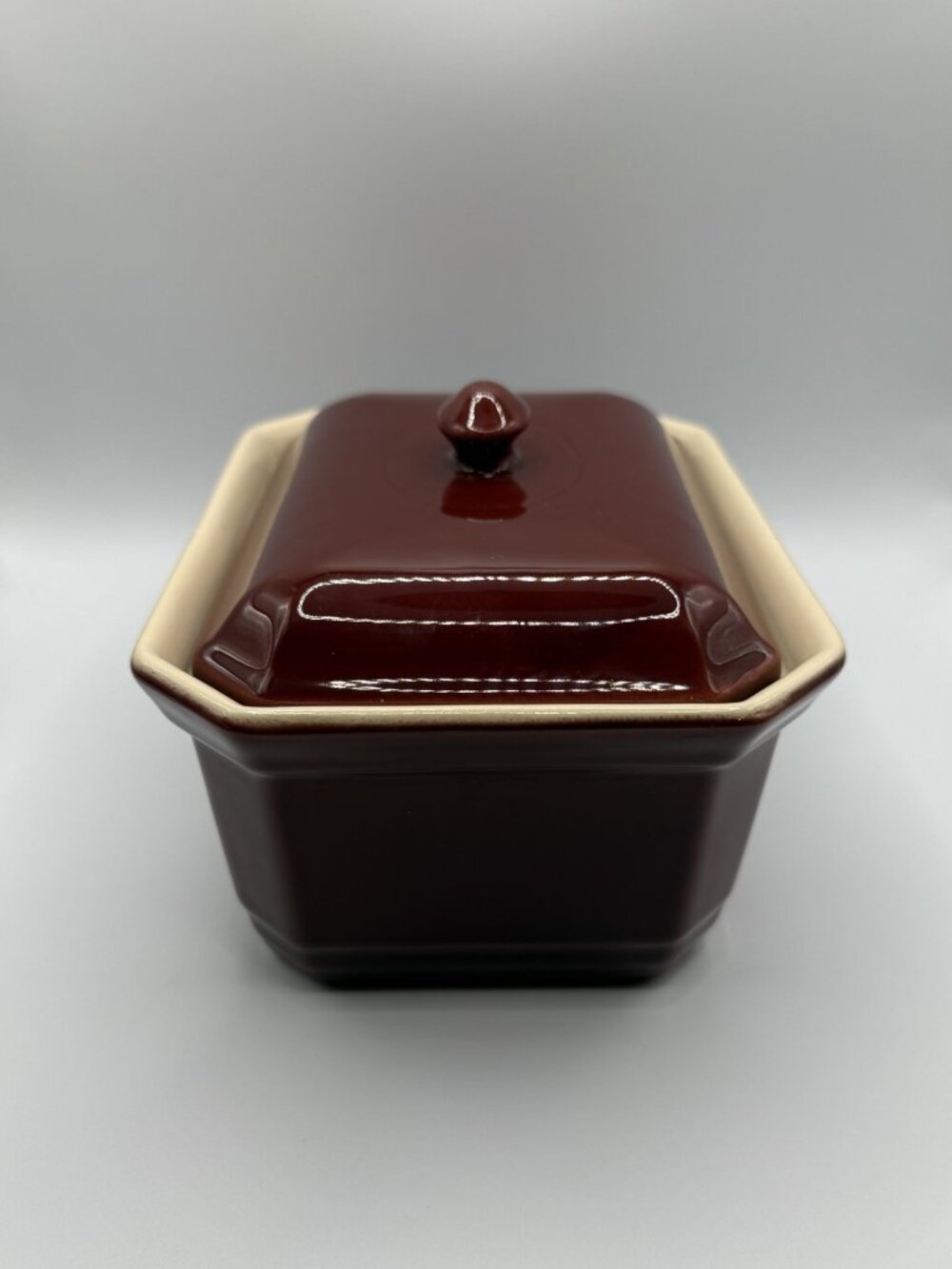 VTG Emile Henry Burgundy Red Small Terrine Baking Dish